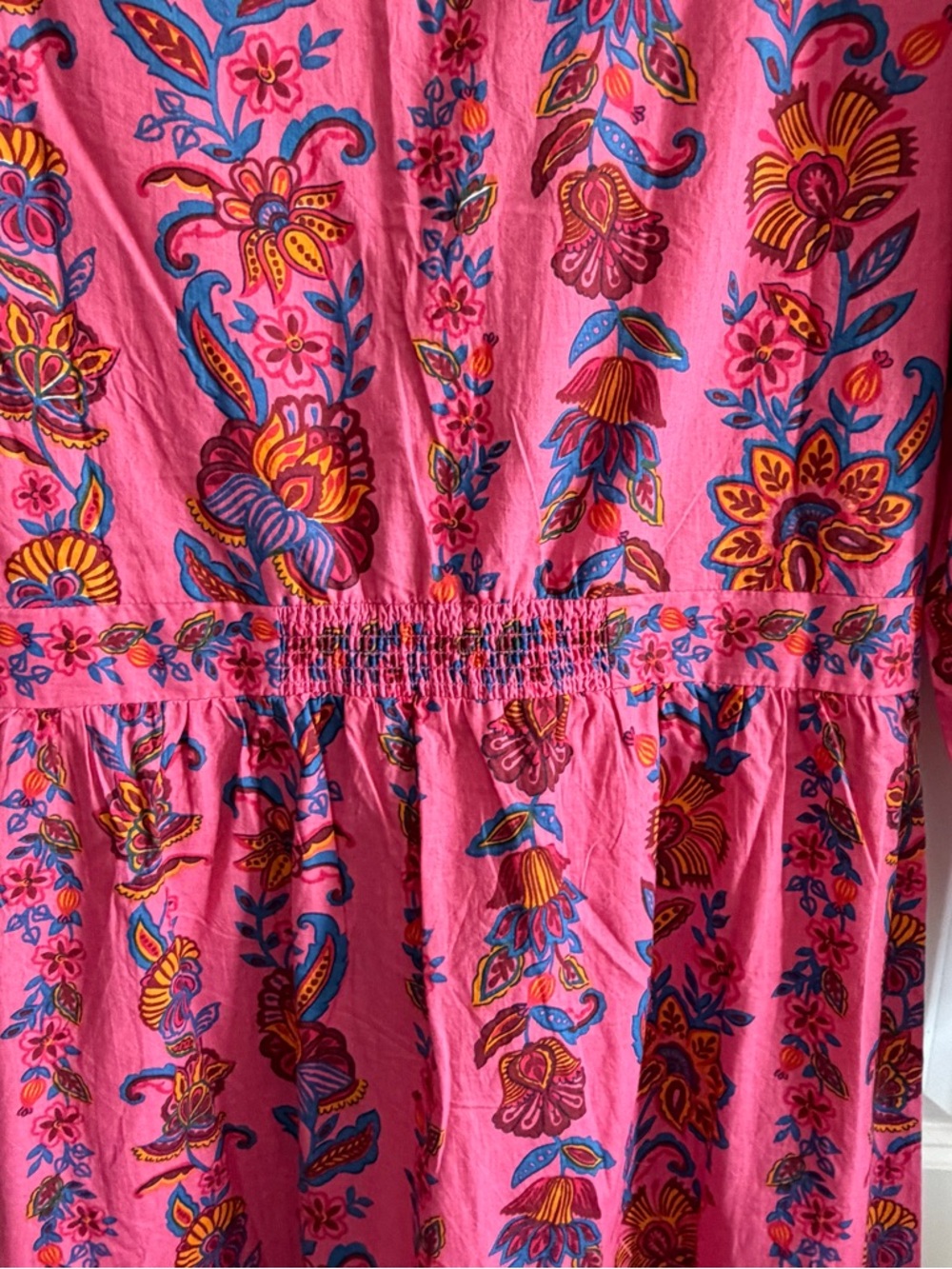 Printfresh Pink Floral Maxi Dress with Folklore Motif - Picture 9 of 12